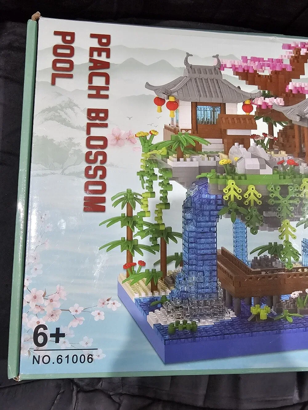 Mini Block Building Block Toys Micro Peach Blossom Pool Waterfall Scene L👀K NIB